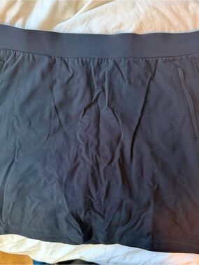 T by Talbots Black Pull-On Skort XL NWT Stretch Knit zip Pockets